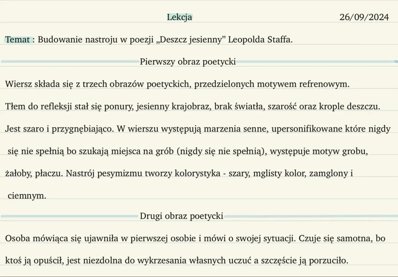 "Deszcz jesienny" Staffa: Dekadencja, symbolizm i co naprawdę znaczy?